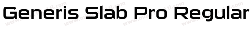 Generis Slab Pro Regular字体转换